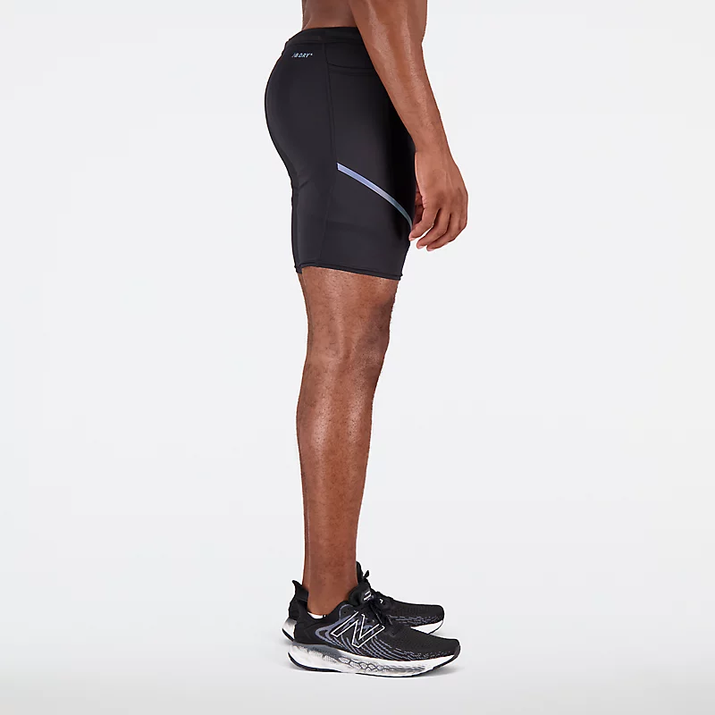 Q Speed Herren-Leggings, 9 Inch 1/2 Zoll - SCHWARZ