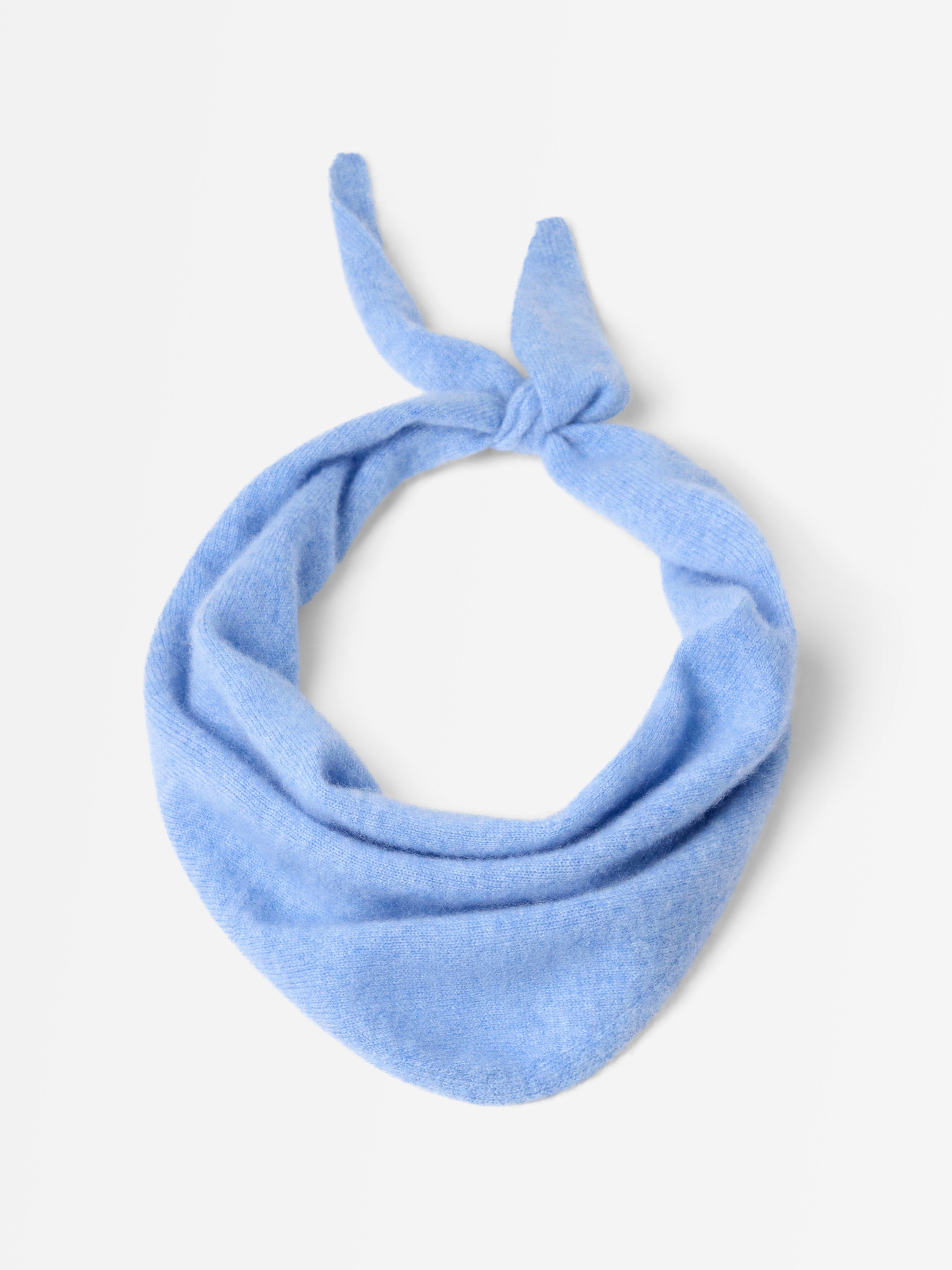 Bufanda de cachemir azul jaspeado