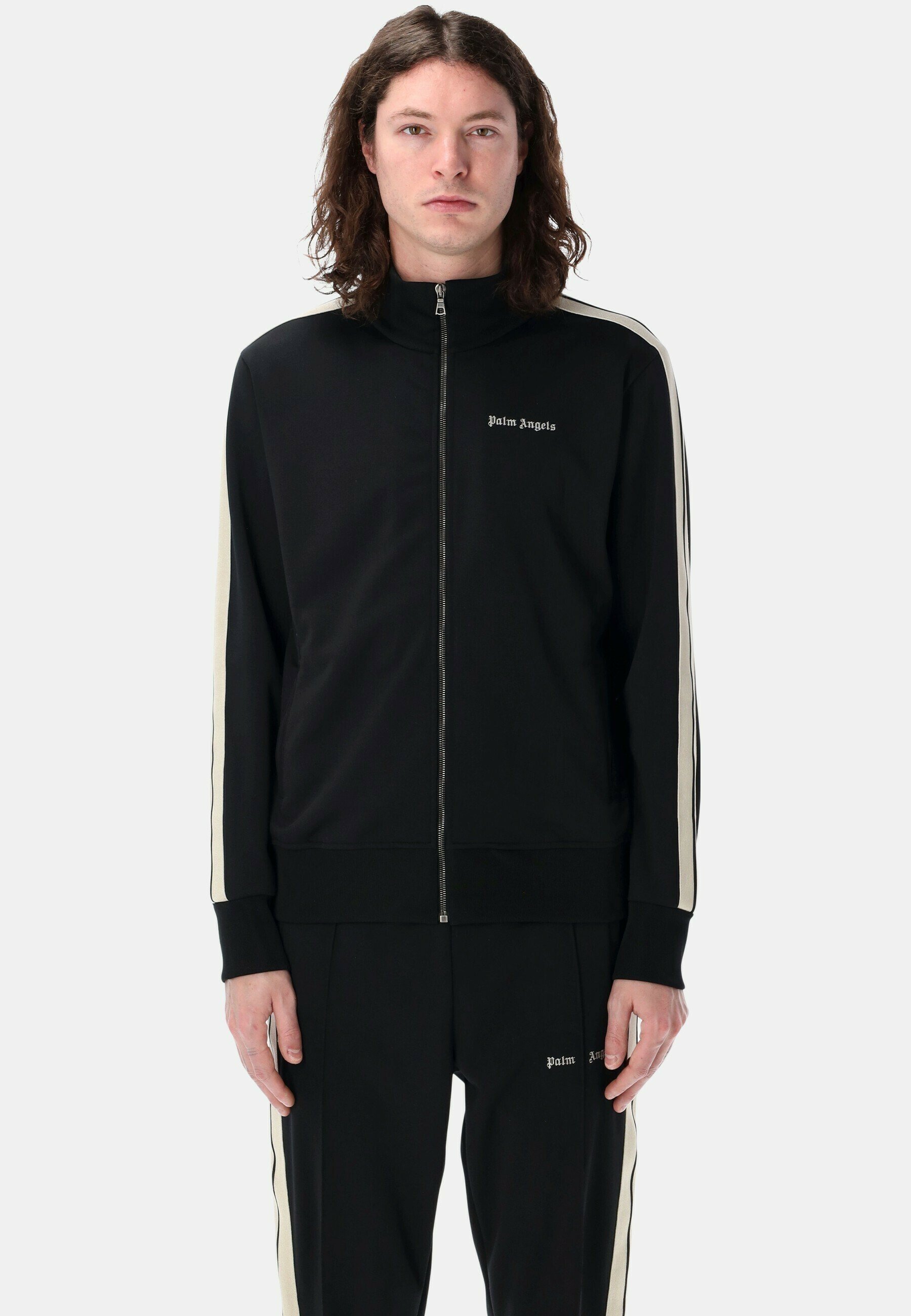 Palm Angels LOGO – Sweatshirt mit Reißverschluss – schwarz