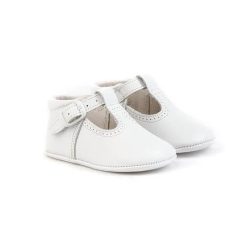 Sapatinhos de bebê - Angelitos - Angelitos 247 Branco - Couro - Misto