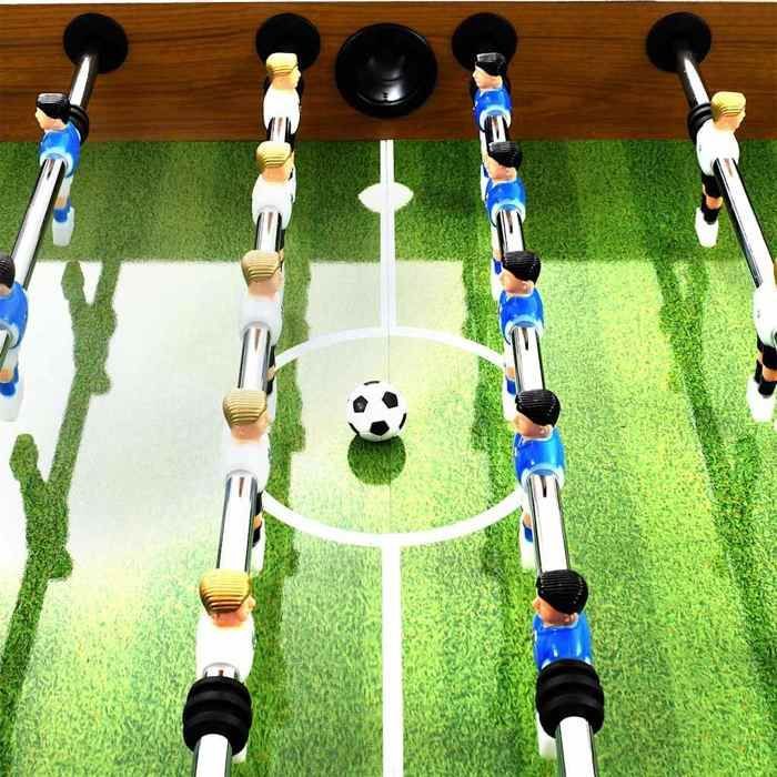 Foosball table - vidaXL - Steel - 140x74.5x87.5 cm - Light brown and black