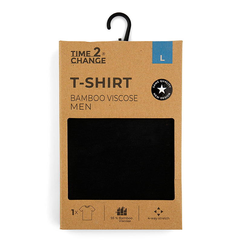 Time 2 Change T-shirt storlek L bambu svart