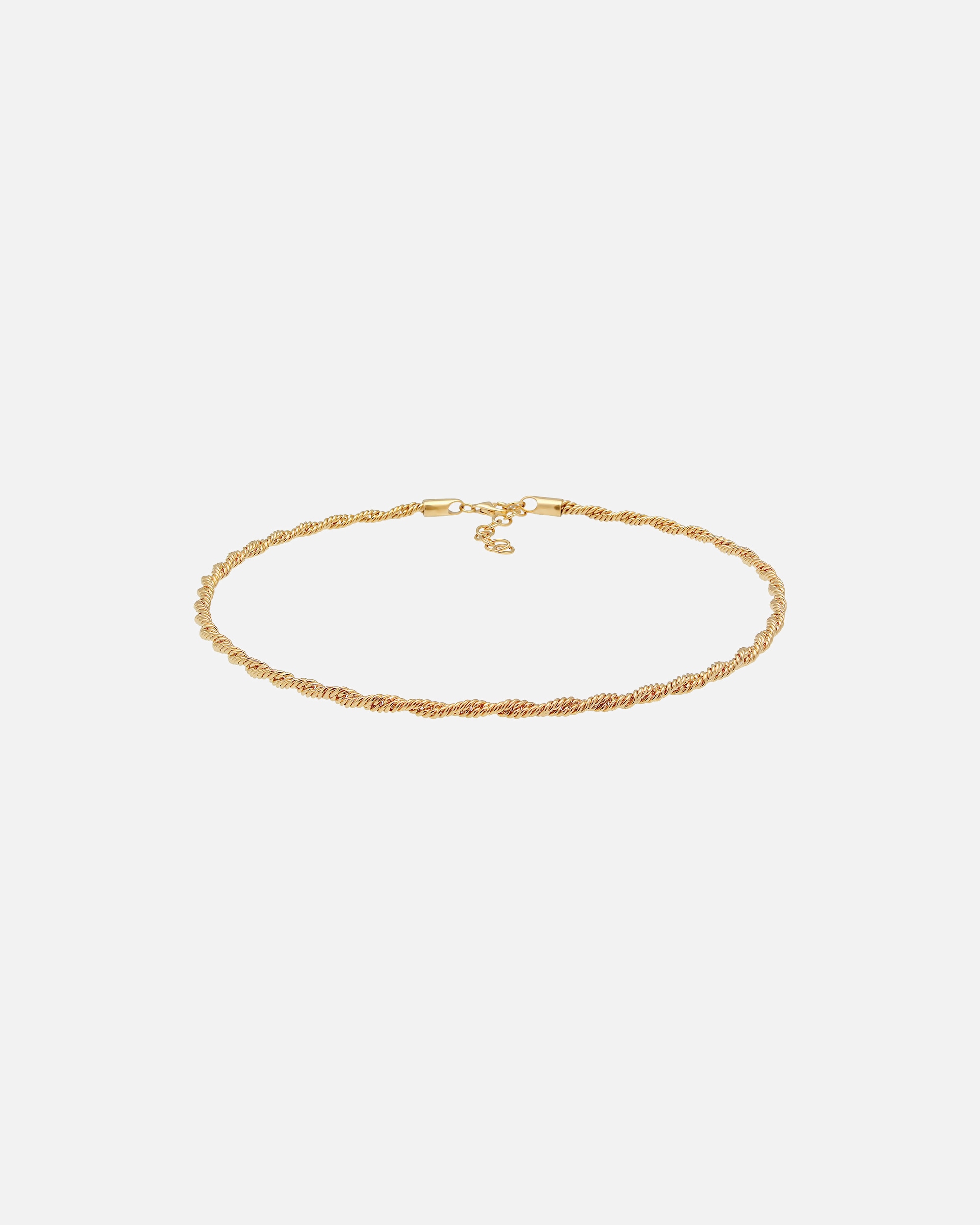 Elli PREMIUM Dames Choker Tordu Cord Collier en cordon Blogger Trend in 925 Sterling Silver Gold Plated