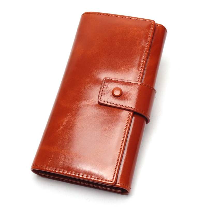 Portafoglio da donna in vera pelle, porta carte lungo da donna, portamonete di lusso da donna, porta soldi magico
