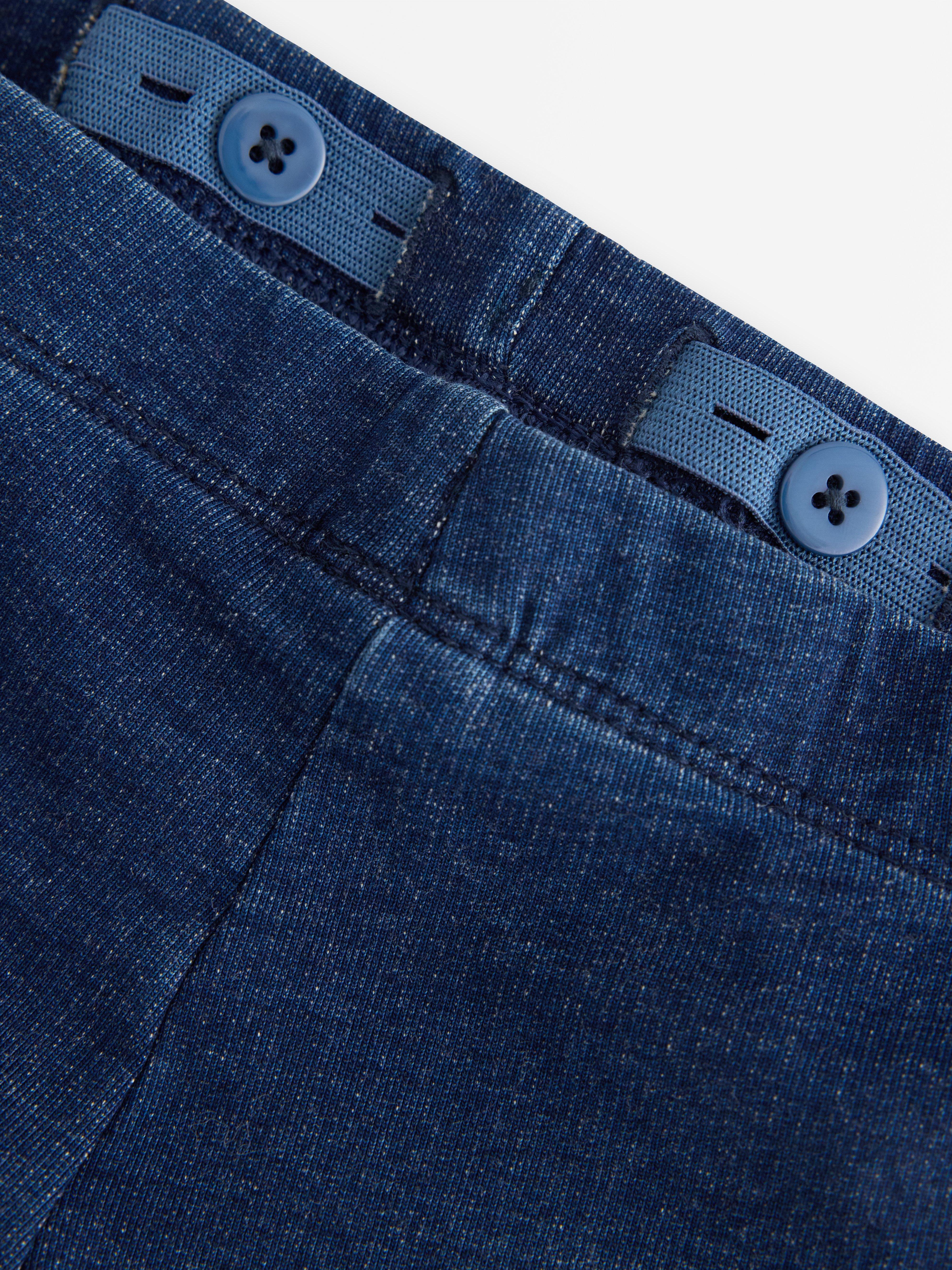 Leggings i denimtrikå Dark denim