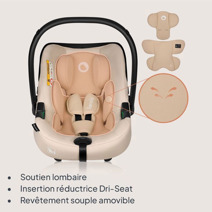 Cadeira auto LIONELO Astrid i-Size (40-87 cm) com base ISOFIX - ADAC - Cadeirinha infantil - Leve - Verde