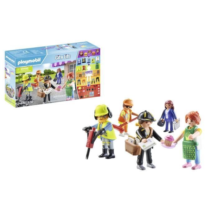 PLAYMOBIL – Meine Figuren: Berufe – Stadtleben – ab 5 Jahren – 58 Teile