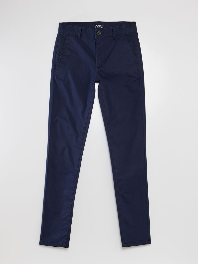 Spodnie Skinny Chino L34 - Niebieskie