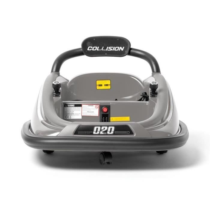 Auto Tamponneuse POOMBA 12v Gris - Voiture électrique pour enfant avec batterie 12v et télécommande