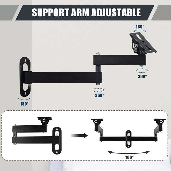 Soporte para proyector independiente ZGEER - Compatible con enchufes de 1/4 de pulgada - Plegable - Rotación de 360° - Inclinación de 90°