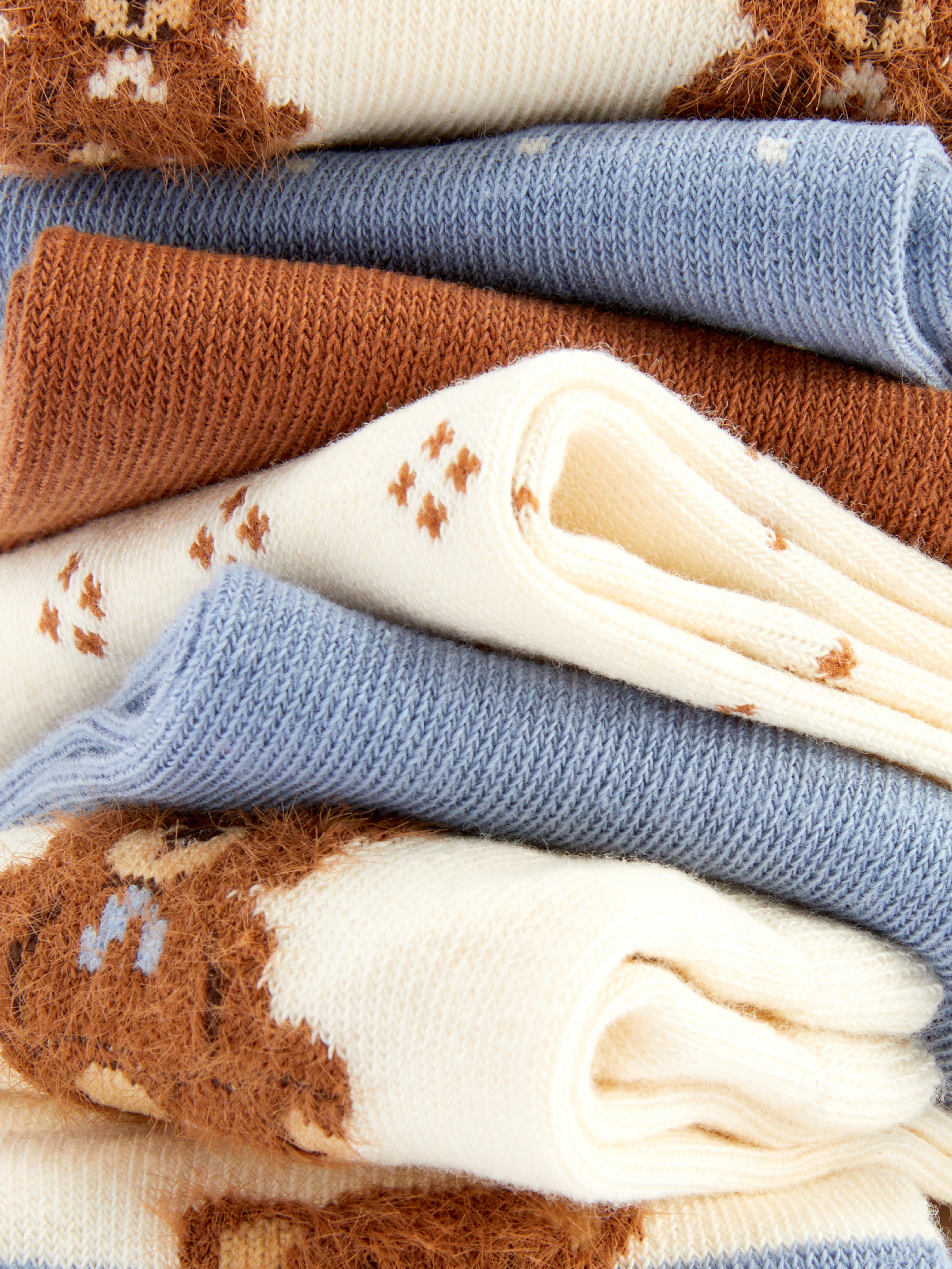 Knöchelsocken mit Bärenmotiv, 7 Paar. Eine Mehrfachpackung superniedlicher Knöchelsocken, die Sie durch die Woche bringen.