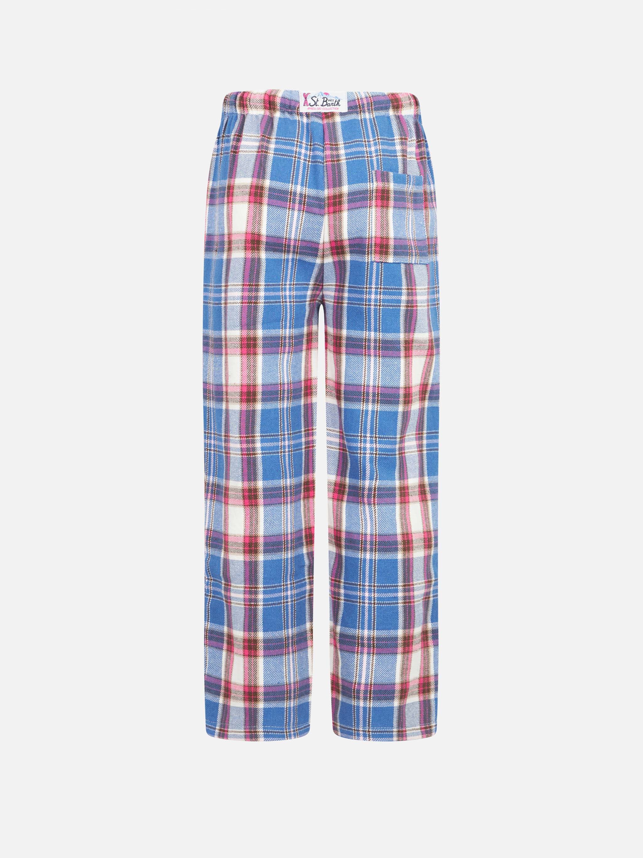 Mädchen-Pyjamahosen mit Karomuster