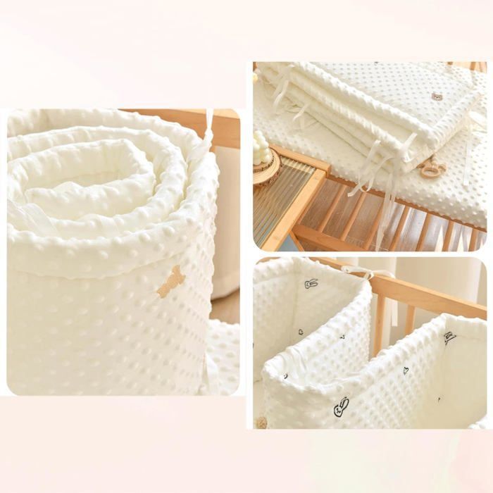 Cot bumper, Breathable, Washable, Cot bumper, Full protection, Cot bumper for Baby Boys and Girls (240x28 cm)