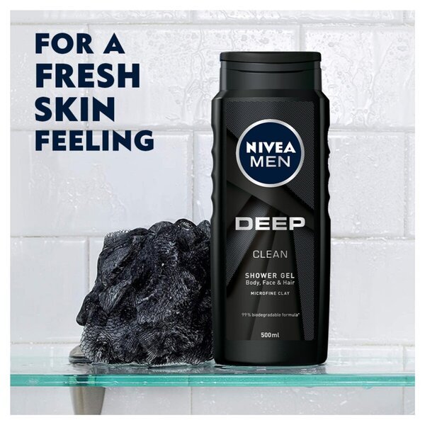 NIVEA Men Deep Clean гел за туширање<br>500ml - Нормална кожа