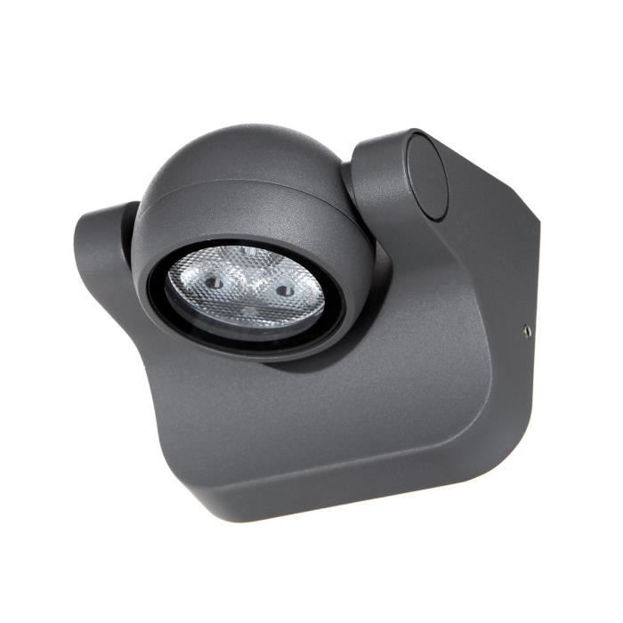 OSRAM Spot extérieur LED Endura Style Hémisphère - 6W équivalent à 33W - Rotation 180° - Gris anthracite