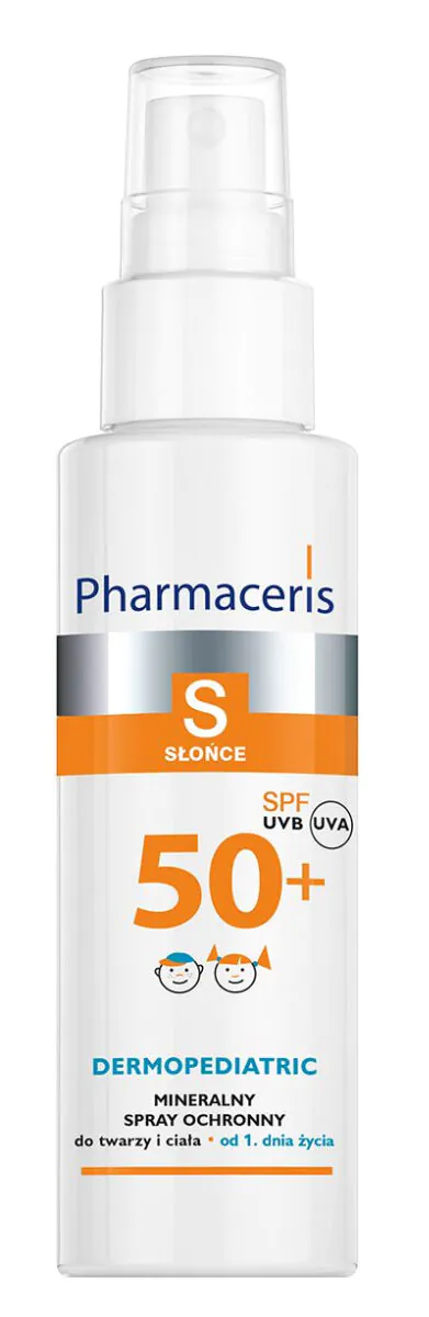 Pharmaceris S Dermopediatric Mineralny spray ochronny do twarzy i ciała SPF50+
