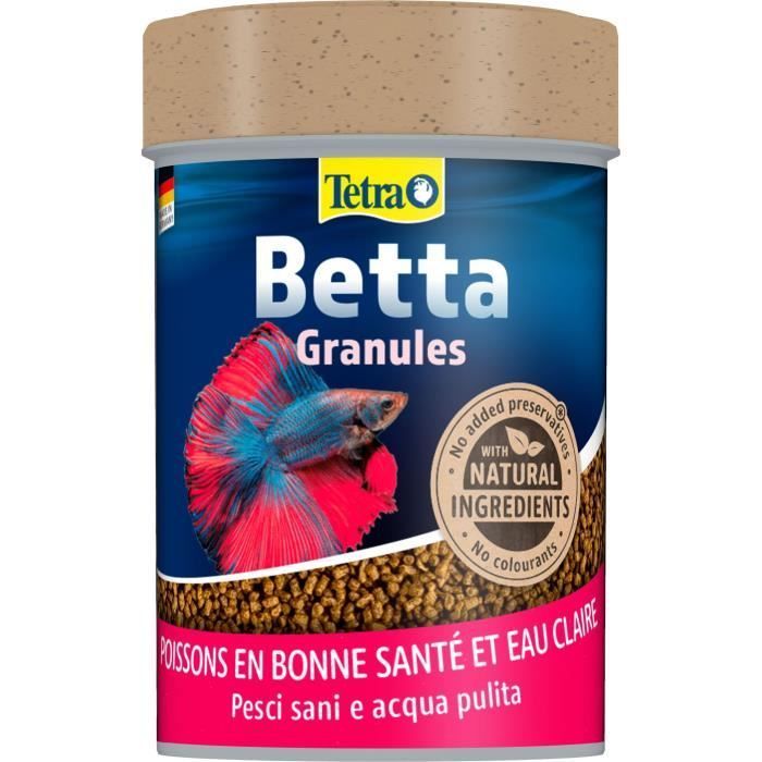 Tetra Betta Granules - TETRA - Alimento completo para peixe betta (Betta splendens) - 85 ml