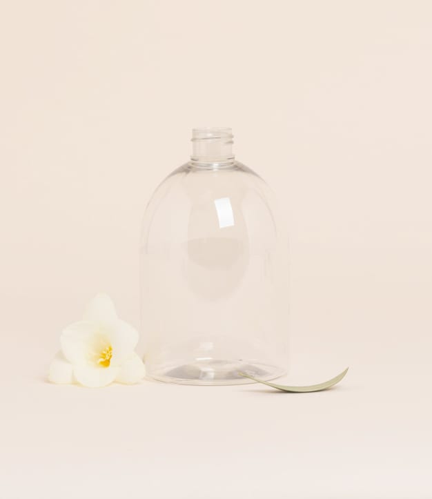 Flacon PET transparent 500 ml - 24/410 - sans bouchage