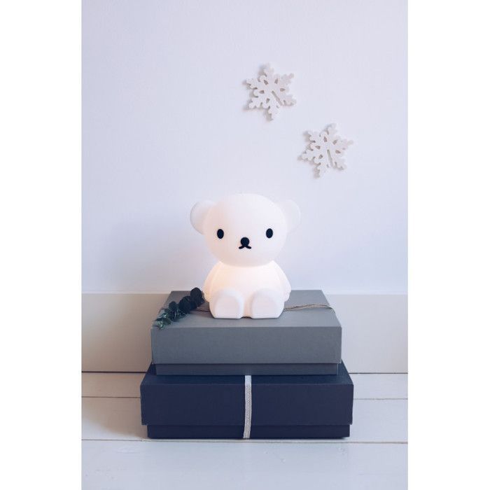 FIRST LIGHT BORIS - Luz nocturna LED recargable, Oso de peluche, 21 cm de alto, Blanco, Sr. María, 21 cm de alto / 20 cm de ancho / 14 cm de profundidad
