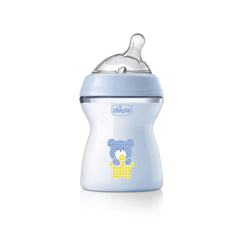 Biberon Chicco Natural Feel 2 mois et plus 250 ml bleu