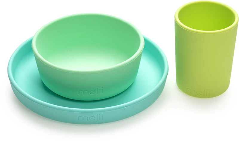 Melii Voedingsset Mint, Blauw, Lime