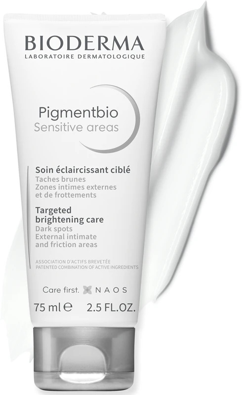 „Bioderma Pigmentbio Sensitive Areas“ šviesinantis kūno kremas nuo spalvos pakitimų