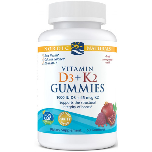 Nordic Naturals D3K2 gumijasti bonboni z vitaminoma D3 in K2