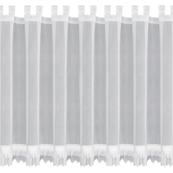 Firana gotowa 150x90 Katrin na szelkach biała