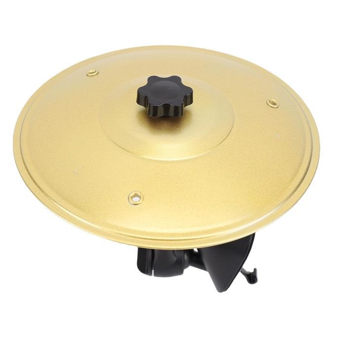 OMABETA Piatto per ventilazione auto, tamburo, piatto trasparente per incidente automobilistico, suono chiaro, volume alto, divertimento, aria, decorazione per aria, oro