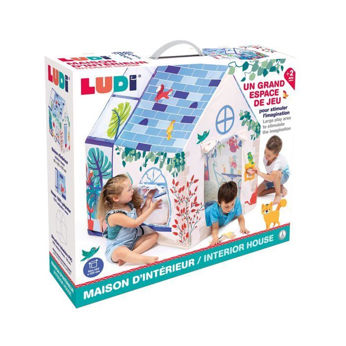 Speelhuisje - LUDI - 90045 - Binnen - 90x120x120 cm - 100% polyester