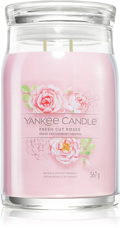 Dišeča sveča Yankee Candle Fresh Cut Roses Signature