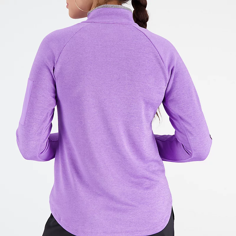 Hanorac cu fermoar complet Impact Run AT pentru femei, în culoarea ELECTRIC PURPLE HEATHER