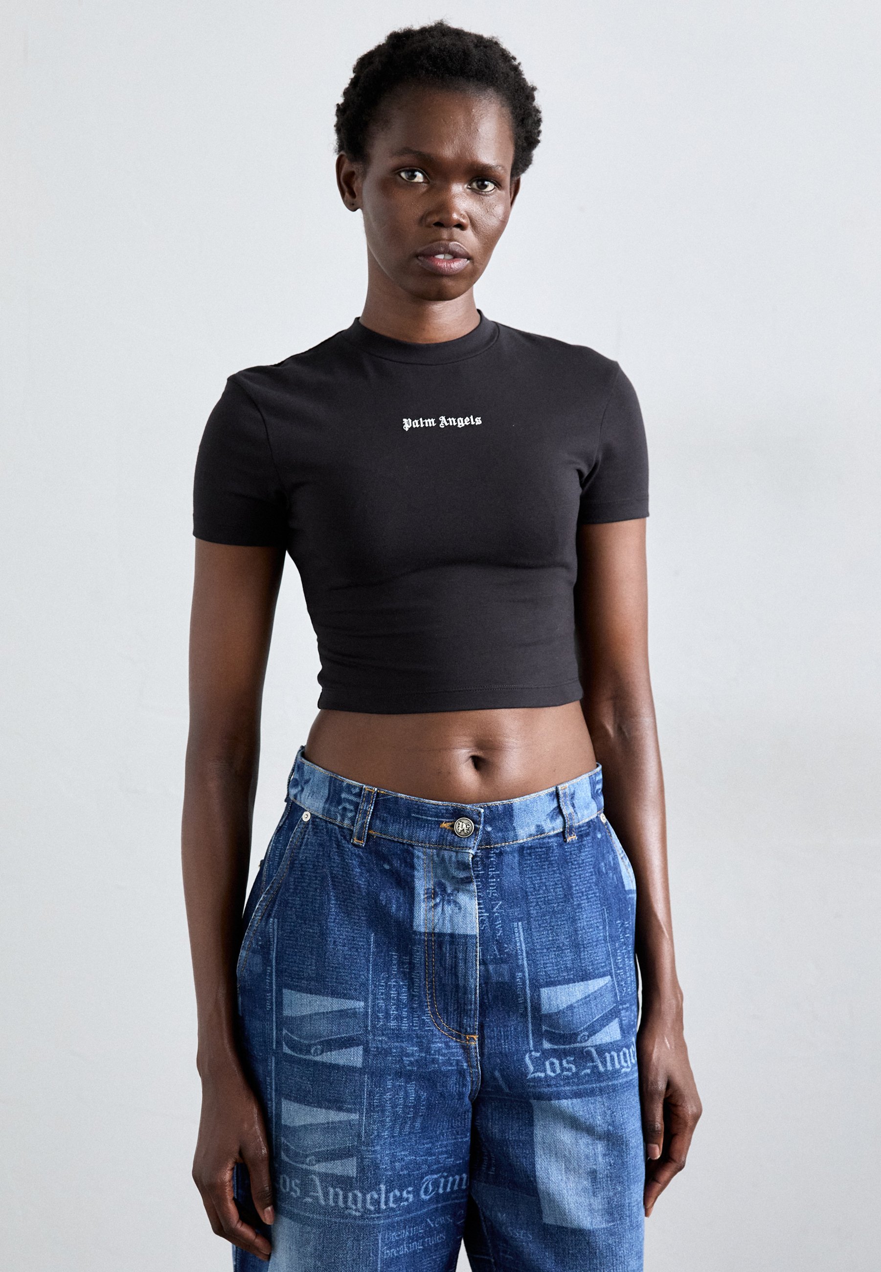 T-shirt basique Palm Angels, logo classique, noir