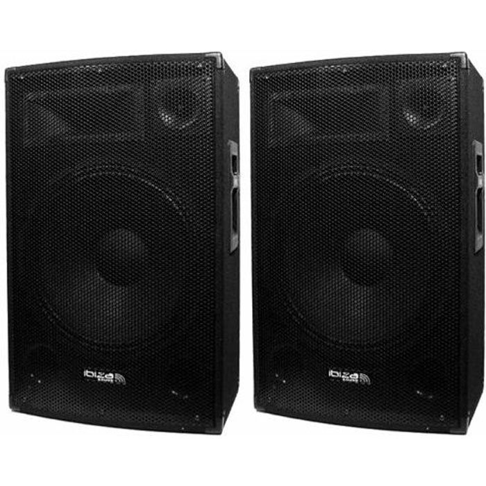 Paire d'enceintes 2 x 700 W IBIZA SOUND DISCO-15B