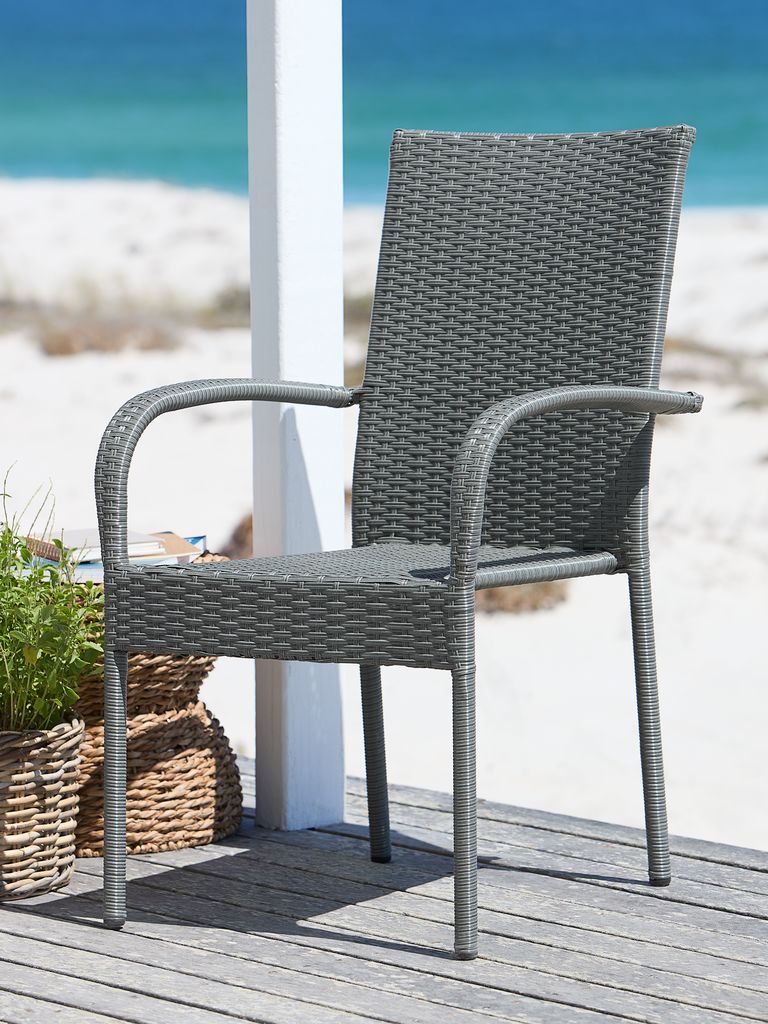 GUDHJEM Stohovateľná stolička GUDHJEM, šedá