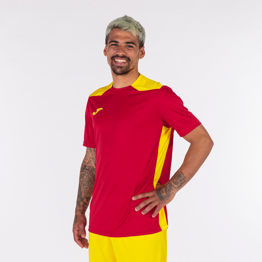 Joma Championship VI Short Sleeve T-Shirt Red Yellow