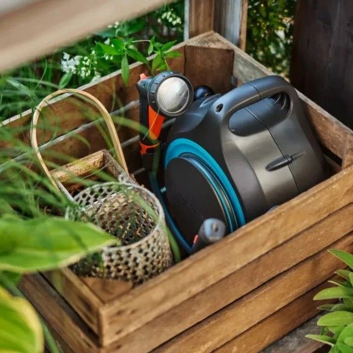 Portable automatic hose reel - GARDENA - MoveMatic - 12.5 m hose Ø 8.5 mm + 1.5 m connecting hose + spray gun