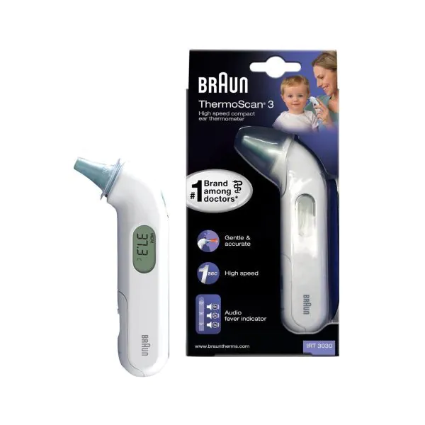 Braun ThermoScan 3 IRT 3030 Termometr elektroniczny do ucha