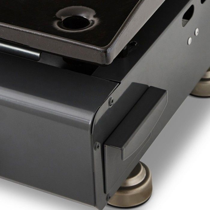 Silvia IIG Gun Metal 4-burner gas griddle – BRASERO BY FAVEX – 10 kW – Enamelled steel plate – Surface 84 x 34 cm – Serves up to 12 people