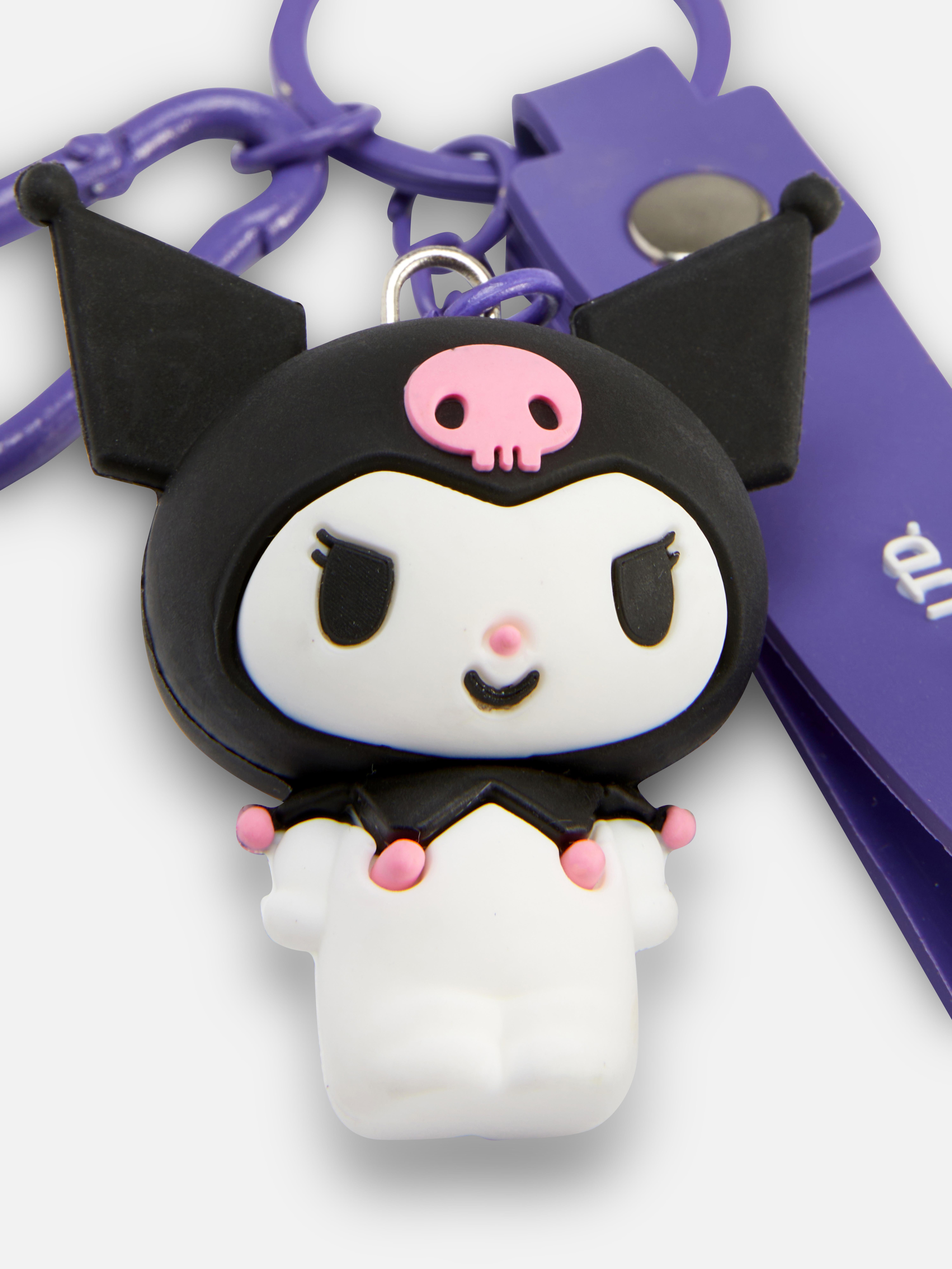 Breloc de călătorie Hello Kitty Kuromi Un breloc de călătorie cu pandantiv și etichetă cu nume Kuromi