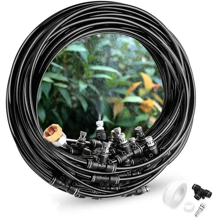 Kit d'irrigation, Système de Refroidissement Brumisateur Extérieur, Misting Micro Drip Kit Idéal pour Jardin Patio (8M)