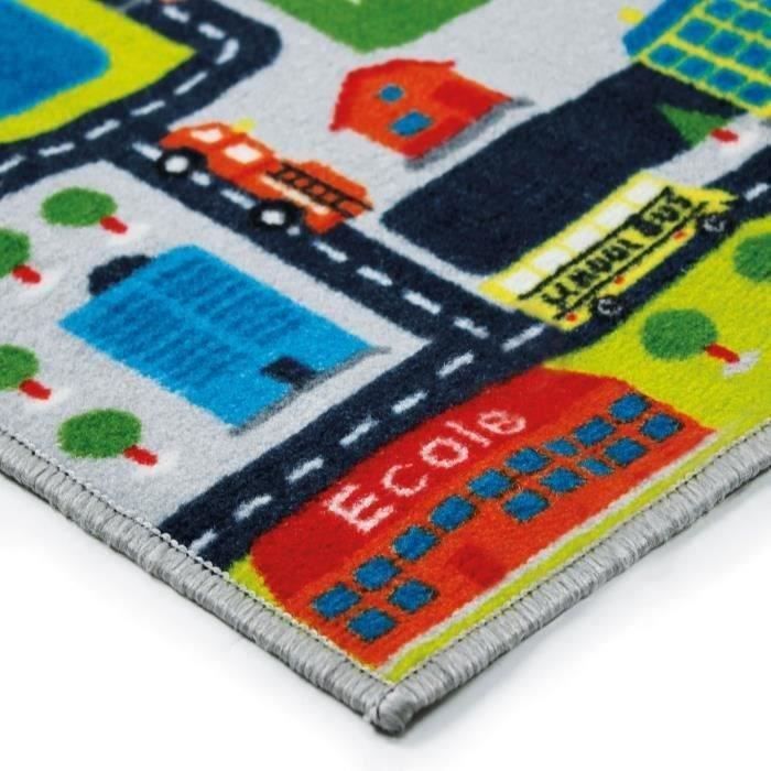 CIRCUIT - Tappeto gioco per cameretta - Pista per macchinine 75 x 133 cm - Poliammide - Multicolore