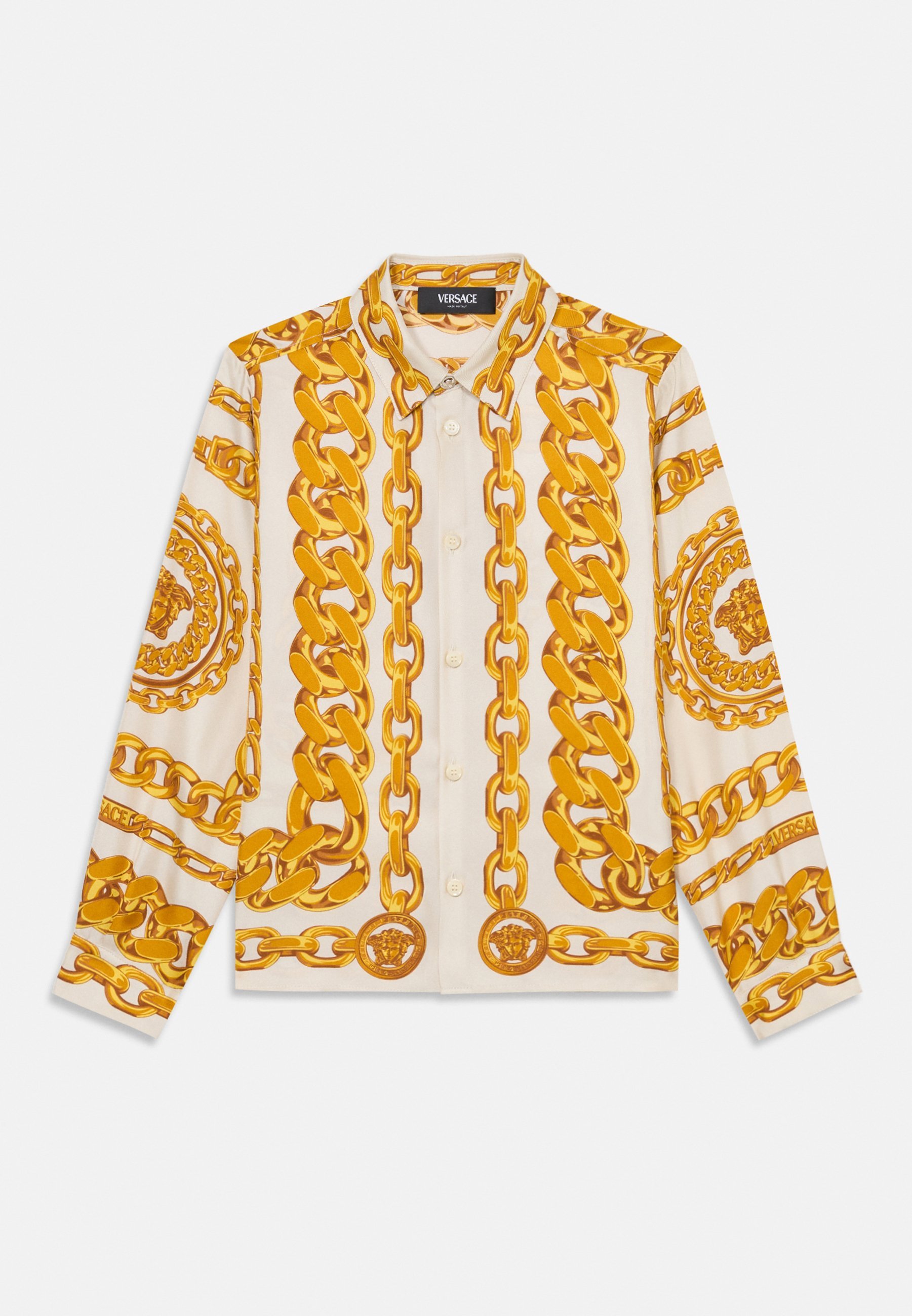 Camisa infantil unissex Versace FORMAL TREASURE - cor osso/dourado