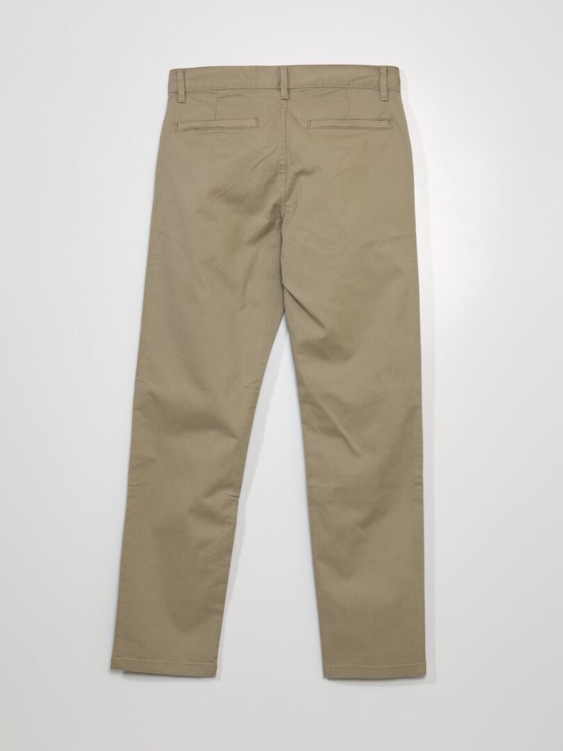 Calça chino de corte regular tamanho L32 - BEGE