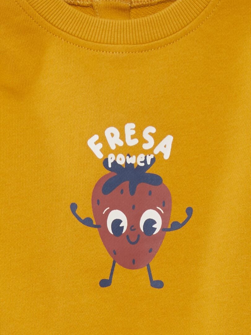 Lichtgewicht fleece sweatshirt - Geel