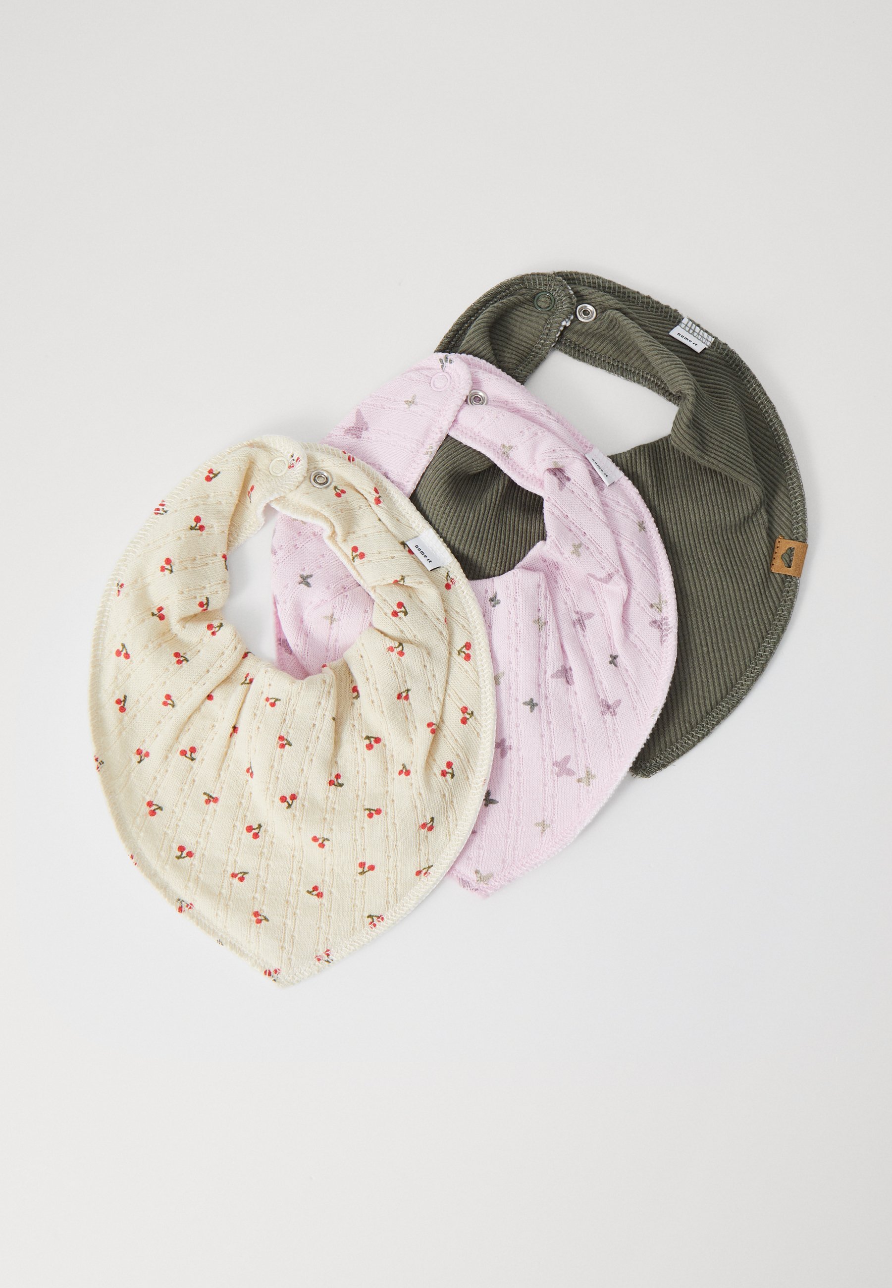 Name it NBFYVETTEBILIA UNISEX 3 PACK - Śliniak - dusty olive