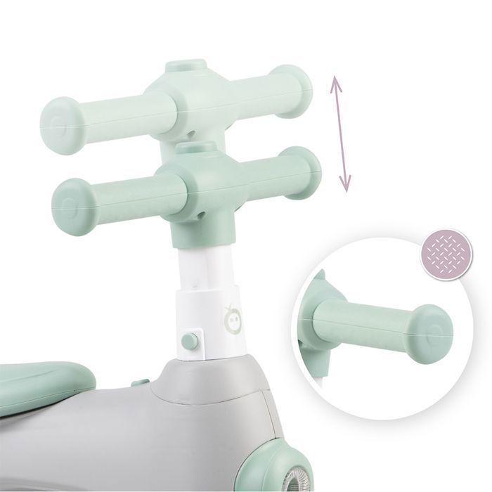 MoMi TOBIS – Draisienne Bébé sans Pédales – Bulles, Lumière LED, Klaxon – Guidon Réglable – Grise