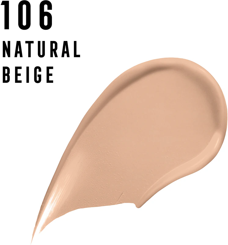 Base líquida Max Factor Facefinity Lasting Performance para um efeito de longa duração.
