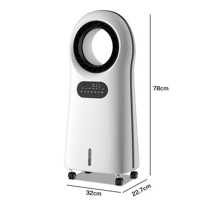 Aire acondicionado portátil 4 en 1 de 110 W, ventilador, enfriador, ventilador de suelo, humidificador de aire con ruedas, 3 velocidades.