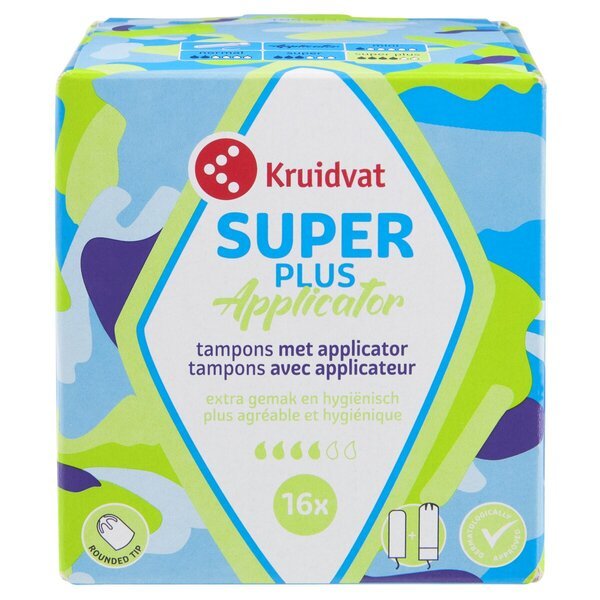 Tamponi Kruidvat Super Plus z aplikatorjem<br>16 kosov